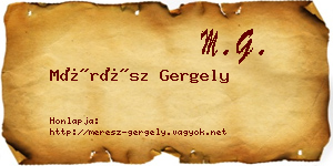 Mérész Gergely névjegykártya